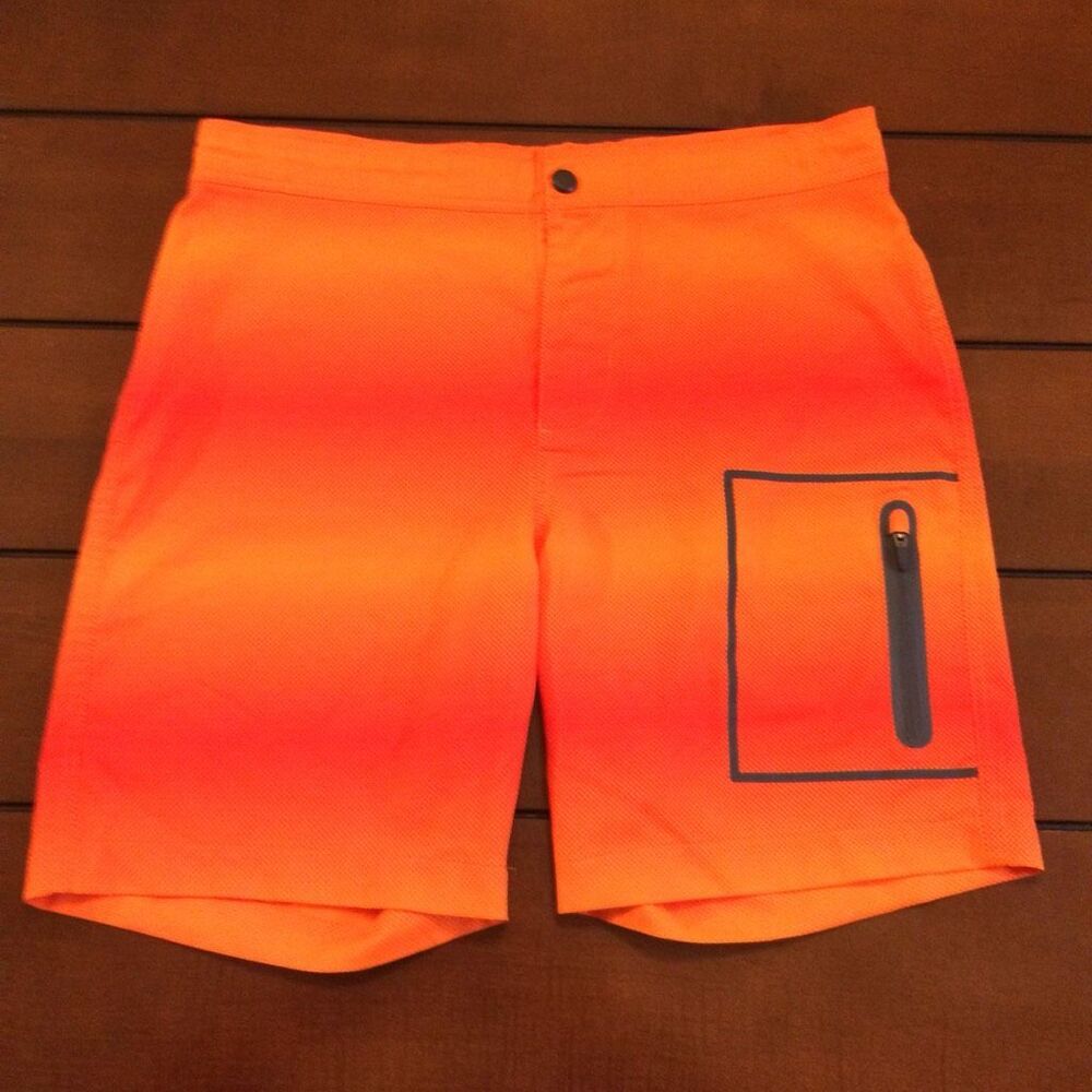 Mack Weldon orange spark swim trunk 33/34